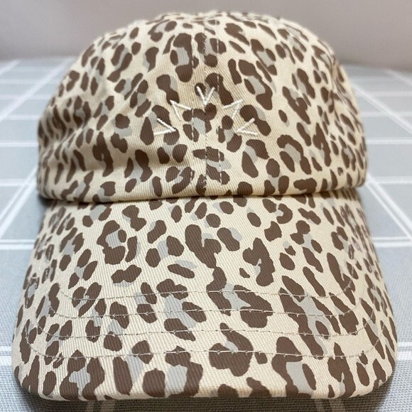 Women’s VARLEY James Adjustable Cap CUTE Tan Leo Hat Anthropologie Leopard Print - Picture 5 of 9